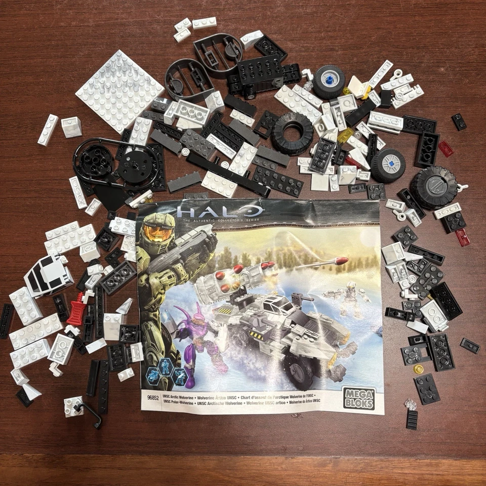 Mega Bloks Halo UNSC Arctic Wolverine #96852 ¡INCOMPLETO! ¡TIENE instrucciones! Foto 1 de 3