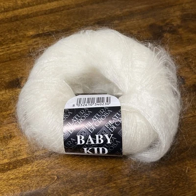 Filatura di Crosa Baby Kid Extra #310 Ivory 25G 80% Mohair 20% Nylon Yarn /HTF - Image 1 of 4