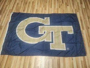 Riesige Georgia Tech gelbe Jacken hängende Flagge Conder USA 88" x 56" Größe - Bild 1 von 5