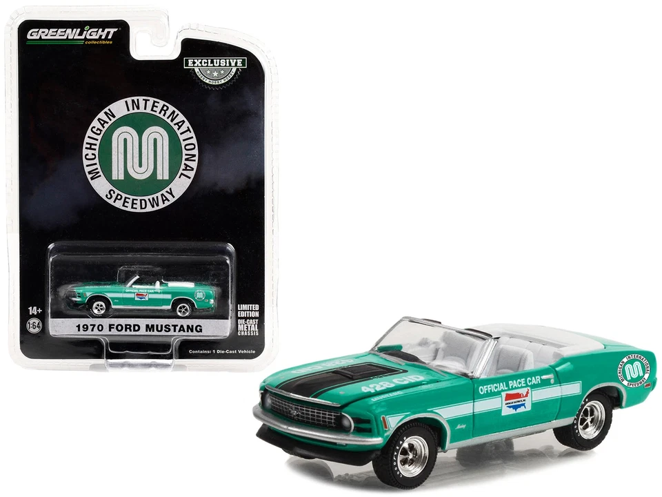 Ford Mustang Michigan Int. 1970 COCHE DE RITMO OFICIAL SPEEDWAY 1/64 LUZ VERDE 30364 Foto 1 de 1