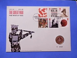 Navy £2 Two Pounds 2015 1914-18 The Great War Official Large Cover BUNC PNC - Bild 1 von 9