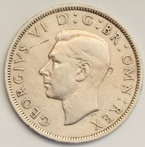 1951 Great Britain 1/2 Crown KM# 879 Circulated Condition Cover