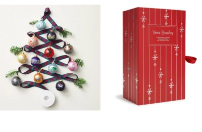 12 Vera Bradley Adorno de Navidad Calendario de Adviento Globos de Nieve Caja de Regalo Envío Gratis Foto 1 de 4