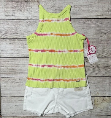 Girls Levi’s Justice Outfit Size 10. NWT! White Levi’s Denim Shorts Justice Tank - Image 1 of 4