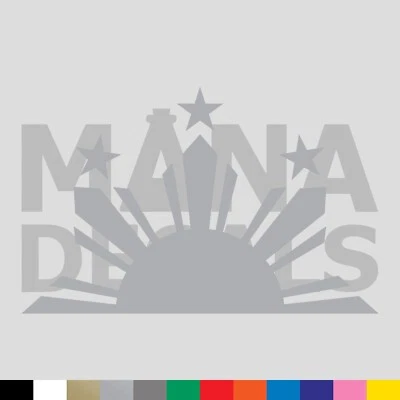 Calcomanía adhesiva de vinilo troquelada medio sol y estrellas de Filipinas - bandera filipina Foto 1 de 3