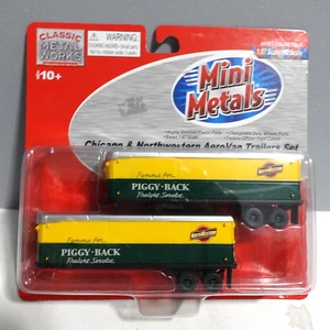 Mini Metals Chicago & Northwestern AeroVan Trailer Set HO Scale NEW - Picture 1 of 5