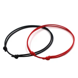 Wholesale wax thread hand rope adjustable size hand woven bracelet - Picture 1 of 9