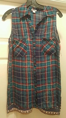 Xhilaration Ladies sheer, sleeveless top, SZ. SM. - Image 1 of 3