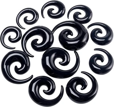 Kit de medidores de oído acrílicos de 12 piezas 00G-13/16"" tapones de estiramiento de oreja expansores Foto 1 de 4