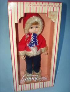 Muñeca delgada Ginny en traje de nieve "El mundo de Ginny" Lesney Hong Kong 1978 ¡Sin usar! - Imagen 1 de 5
