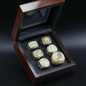 Los Angeles Lakers 6 Ring Set WORLD CHAMPIONS - CHAMPIONSHIP DISPLAY size 11 - Picture 1 of 3