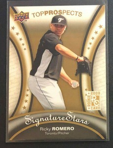2009 Upper Deck Signature Stars RICKY ROMERO Rookie Card RC #117 Blue Jays
