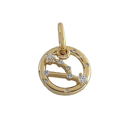 Nuevo 100% Auténtico Pandora Chapado en Oro 14K Tauro Zodiaco Cuelga Dije 762707C01 Foto 1 de 4
