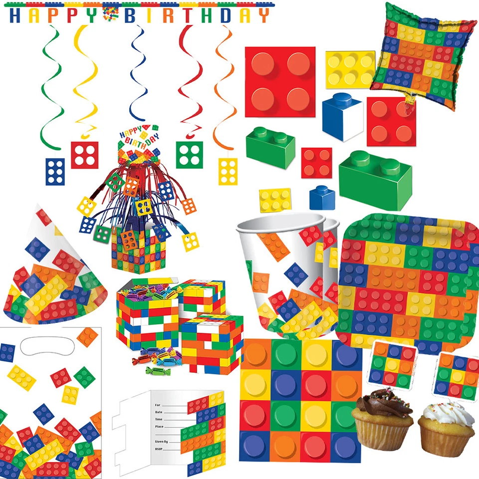 Building Block Party Supplies- You Choose your product from the drop down box - Image 1 of 1