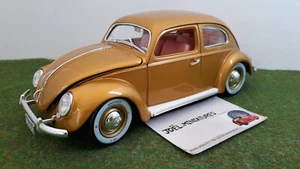 VOLKSWAGEN BEETLE 1955 COCCINELLE berl gold 1000000 th 1/18 BURAGO MADE IN ITALY - Picture 1 of 9
