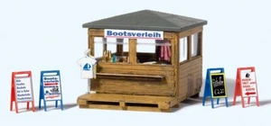 PR17314 Preiser OO/HO Scale Boat Rental Kiosk Kit - Picture 1 of 1