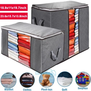 Large Anti Dust Clothes Storage Bag Quilt Blanket Storage Sort Home Organizer - Picture 1 of 14