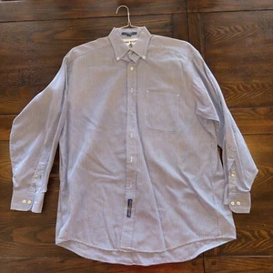 Vintage 1999 Tommy Hilfiger Gray Button Down Dress Shirt Sz 16 (32-33) - Picture 1 of 9