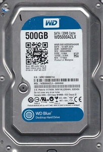 Western Digital Blue 500GB HDD, SATA, 3.5" Internal Hard Drive (WD5000AZLX) - Picture 1 of 1