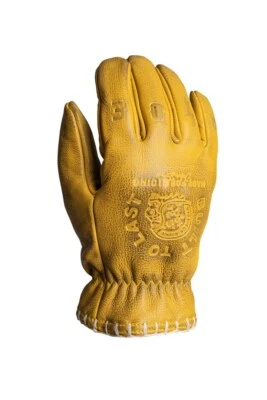 John Doe Coyote Yellow Embossed Leder Vintage Motorrad Handschuhe  Gr. M - - Bild 1 von 4