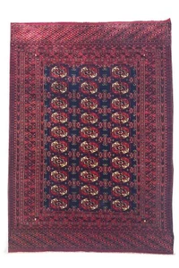 Amazing Hand Knotted Vintage Bokhara Jhaldar Wool Area Rug 7 x 4 Ft (919 Ger-4) - Picture 1 of 10