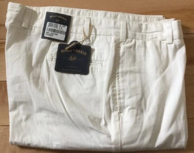 BRAND NEW-Bills khakis M2-WHPB Size 35 PLAIN STANDARD FIT WHITE POPLIN $165 - Image 1 of 3
