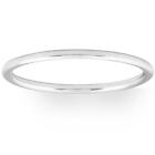 Thin Wire Round Dome 10k Gold High Polished Wedding Band Stackable Ring