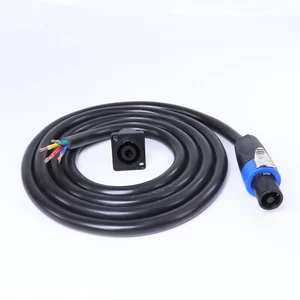 4 Wire Speakon Cable 12FT For Chuchero Box Speakers, Mids, Tweeters with Socket - Picture 1 of 11