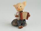 Pig Accordion Piglet Statue Fairy Sculpture Tabletop Figurine Home Decor Gifts