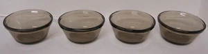 Anchor Hocking Amber Oven Basics 1034 Custard Cup Brown Glass 4 Pc - Picture 1 of 6