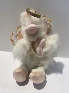 Peluche GANZ 1995 Angel Duck CELESTIAL Blanco Ping Wings Halo Pascua 8"" Sentado - Imagen 1 de 9