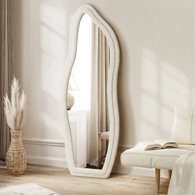 Oikiture Full Length Mirror Boucle Floor Mirrors Dressing Wall Mounted 160cm - image 1 of 4