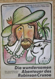 (D88) DDR-Plakat DIE WUNDESAMEN ABENTEUER DES ROBINSON CRUSOE Grf: Weissbarth - Picture 1 of 1