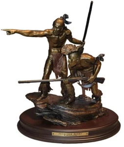 Franklin Mint Bronze "Intruder Alert" Metal Sculpture Ernie Cselko 10" Tall EXC - Picture 1 of 16