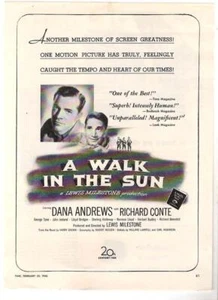A WALK in the SUN stars Dana Andrews & Richard Conte ~ 1946 Movie Advertisement - Picture 1 of 1