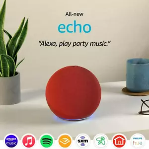NEW Amazon Echo 4th Gen Alexa Premium Speaker - RED Limited Edition (RARE color) - Picture 1 of 6
