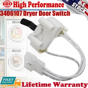 3406107 Dryer Door Switch Replacement part 3406109 For Whirlpool Kenmore Dryer - Picture 1 of 10