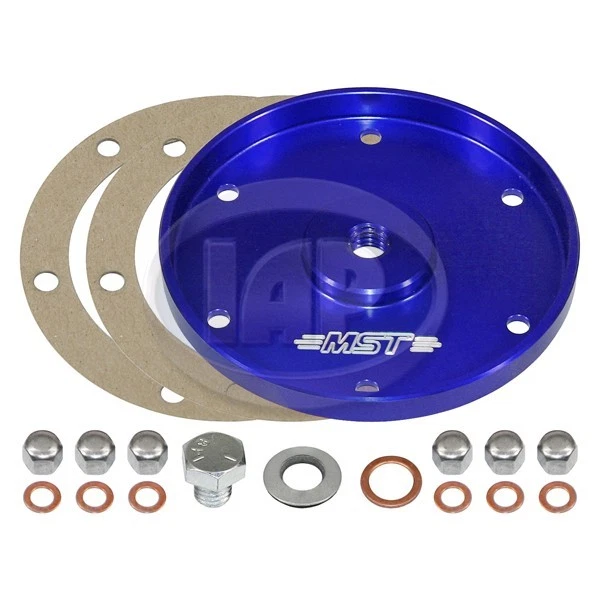 KIT PLACA CUBIERTA CÁRTER ACEITE MST BILLET AZUL VOLKSWAGEN T1 BUG SUPER BEETLE T2 BUS Foto 1 de 1