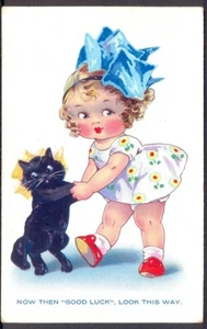 CHILDHOOD CUTIES. Unsigned AGNES RICHARDSON 1920s Vintage Postcard, ref: 36 - Picture 1 of 2