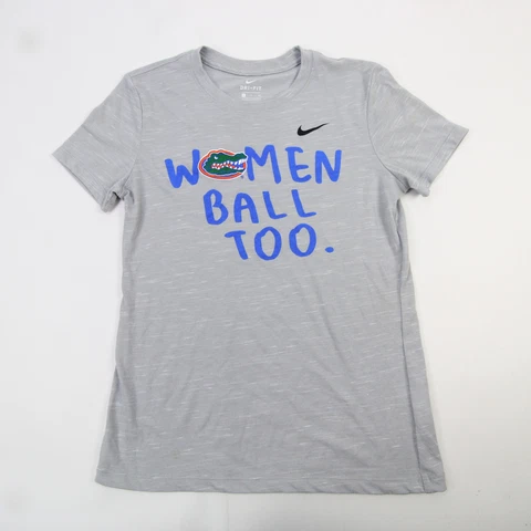 Florida Gators Nike Dri-Fit Short Sleeve Shirt Women's Light Gray/Heather Used Cover