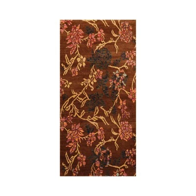 Michaelian & Kohlberg Hand Knotted 100% Wool Tibetan Area Rug Brown 3'1" x 6'2" - Image 1 of 4