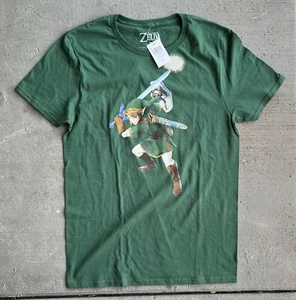 Camiseta Nintendo Nueva Con Etiquetas Zelda Link Talla Mediana Verde - Imagen 1 de 5