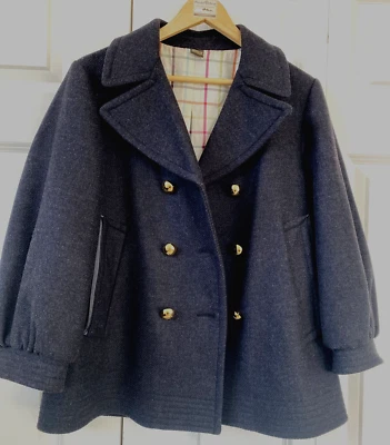 COACH 1941 Gris PeaCoat Mezcla Lana Talla 10 Foto 1 de 4