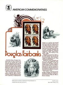 US Gedenktafel USPS 218 Douglas Fairbanks CP218 - Bild 1 von 1