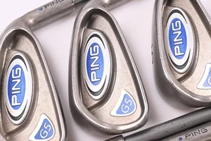 Ping G5 Irons / 3-PW / Blue Dot / Stiff Flex Ping TFC 100 Shafts - Picture 1 of 8