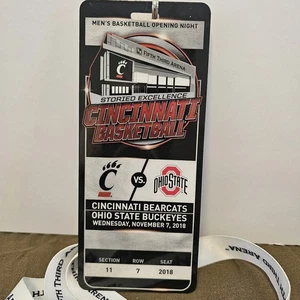 2018 Cincinnati Bearcats Lanyard Opening Night Game Full Size - Picture 1 of 6
