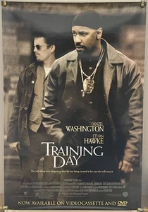 TRAINING DAY ROLLED ORIGINAL VIDEO DVD MOVIE POSTER WASHINGTON HAWKE (2001) - Picture 1 of 1