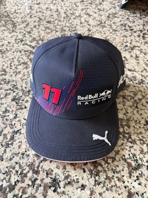 Red Bull Racing Sergio Perez #11 Navy Flat Brim Cap 2021 Official Licensed - Image 1 of 2