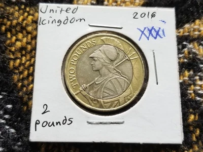 United Kingdom 2 Pounds 2016 Circulated - Britannia - xxxi - Image 1 of 2