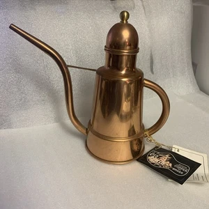 VINTAGE KUPFER MESSING KRUG mit GRIFF und AUSGUSS Olivenöl Dose Old Dutch Style - Bild 1 von 20